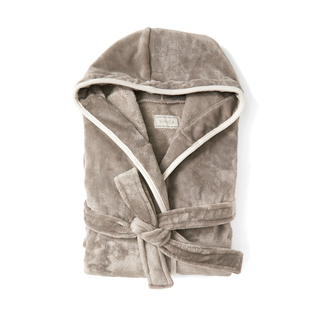 VINGA Louis luxury plush GRS RPET robe size S-M