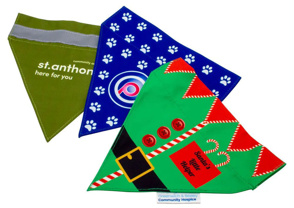 Dog bandana design options