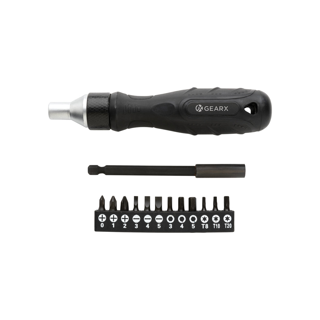 Gear X ratchet screwdriver - black, Polypropylene,Thermoplastic rubber