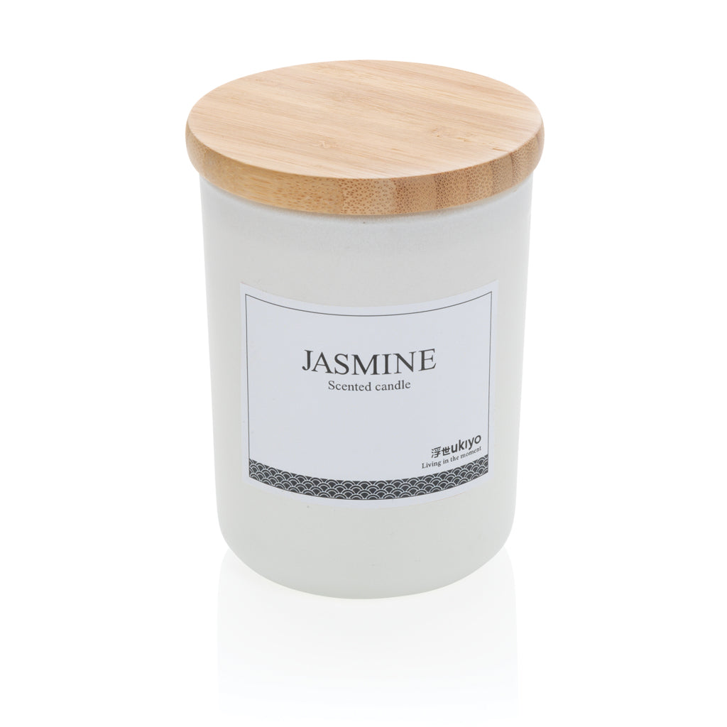 Ukiyo deluxe scented candle with bamboo lid