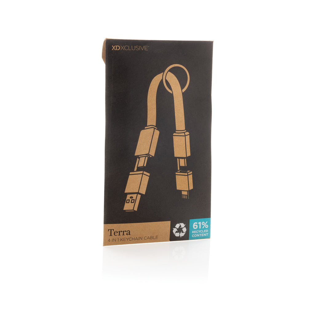 Terra recycled aluminium 4 in 1 60W fast charging cable