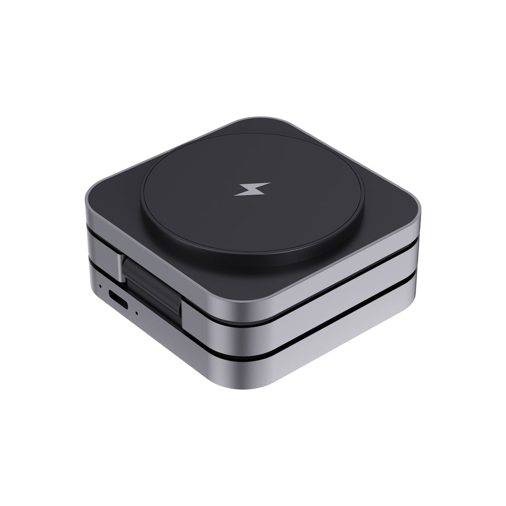 Terra RCS recycled aluminium foldable 3 in 1 15W charger