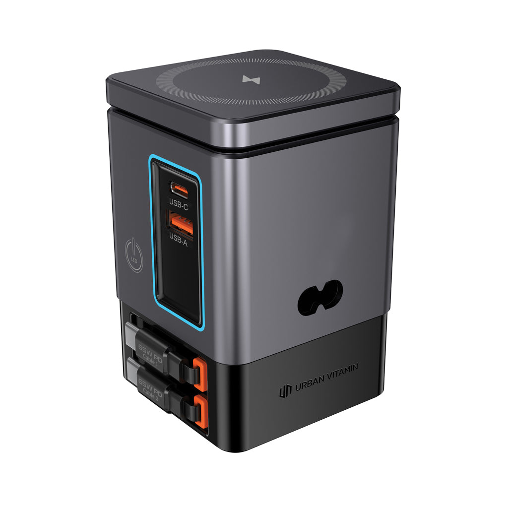 Urban Vitamin Sacramento 105W GAN charger+retractable cables