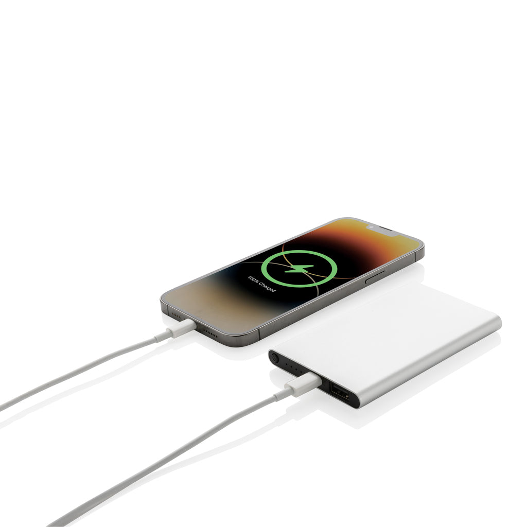 RCS recycled plastic/aluminium 4000mah powerbank with type C