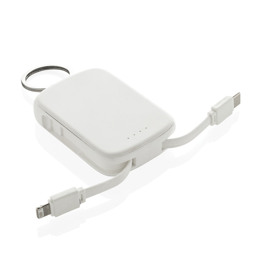Nexo RCS keychain 2000 mah powerbank with integrated cables