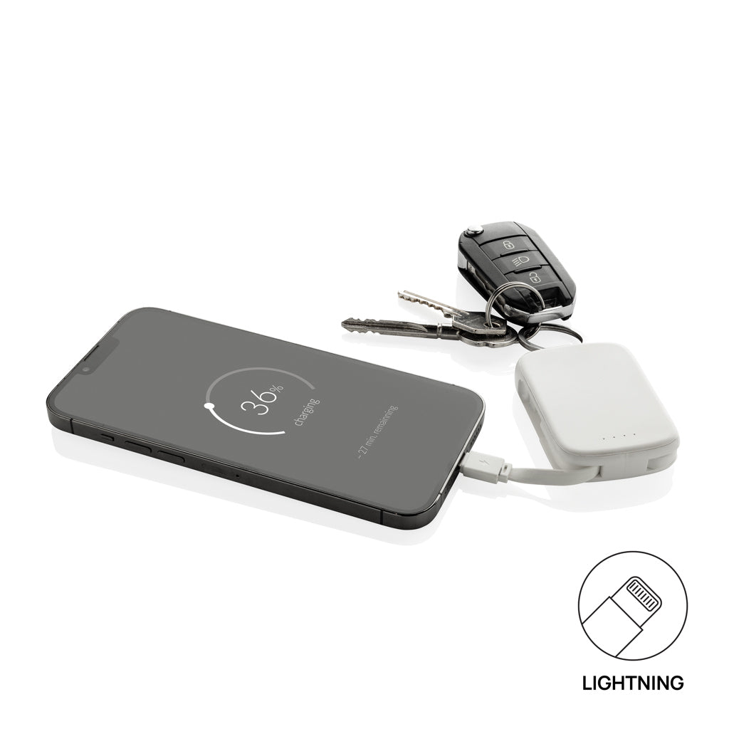 Nexo RCS keychain 2000 mah powerbank with integrated cables