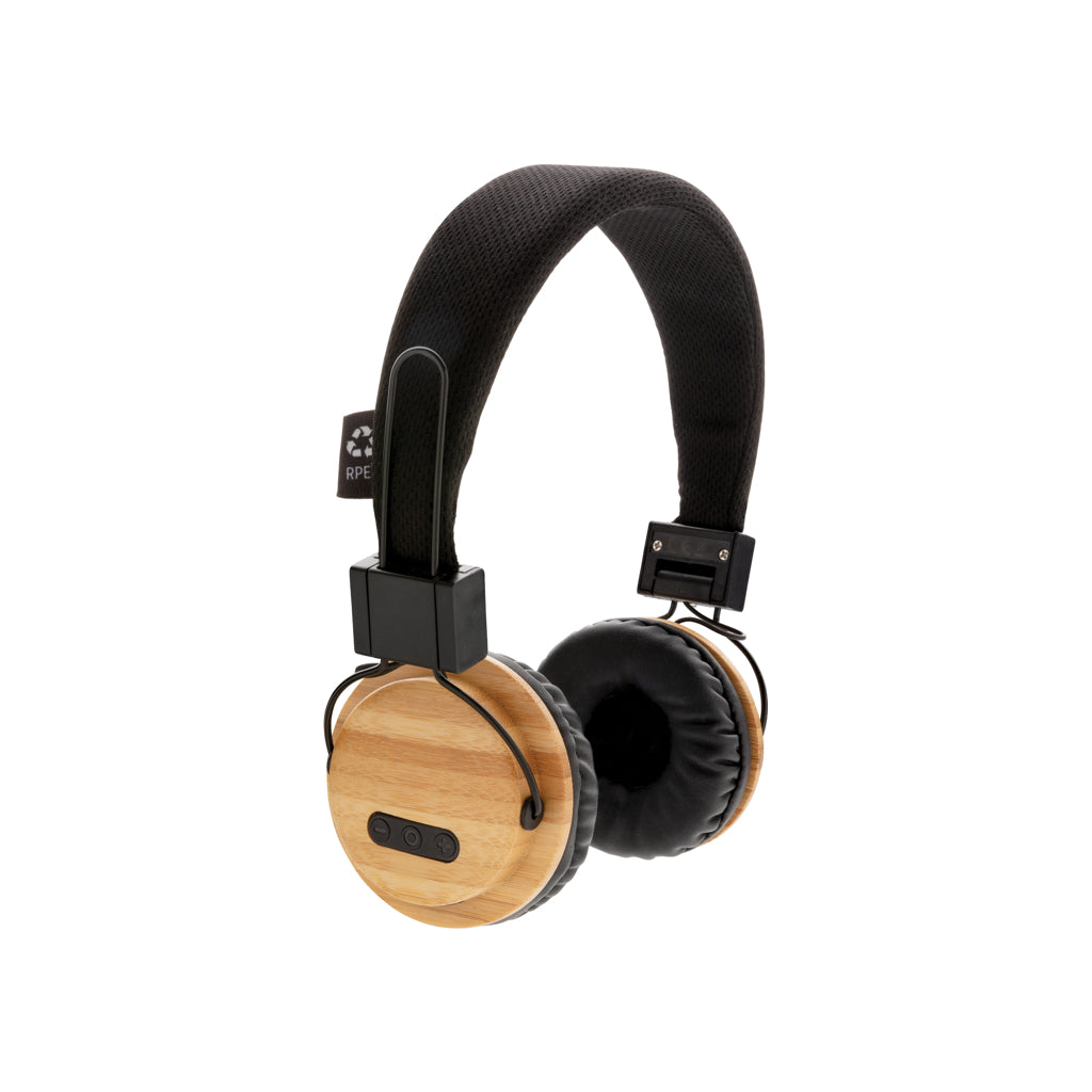 Bamboo wireless headphone - brown, Bamboo,ABS