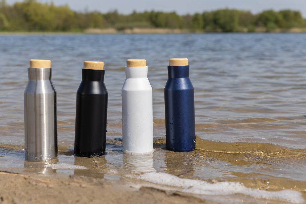 Gaia RCS certified recycled stainless steel vacuum bottle