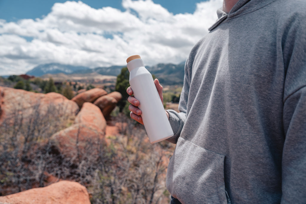 Gaia RCS certified recycled stainless steel vacuum bottle