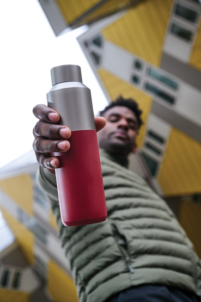Fluid RCS certified recycled steel water bottle 600ml