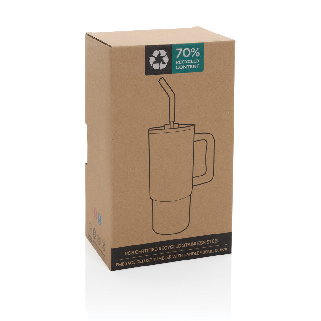Embrace deluxe RCS recycled stainless steel tumbler 900ml