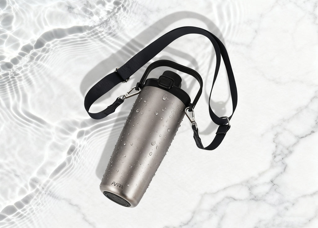 Avira Ayala RCS re-steel duosip lockable crossbody tumbler
