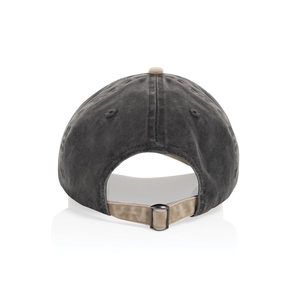 BEAU AWARE™ Washed 6 panel 270gsm cotton twill two tone cap