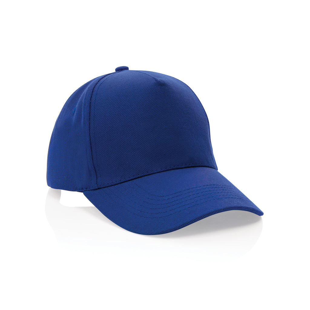 Impact 5panel 280gr Recycled cotton cap with AWARE™ tracer - blue, Recycled cotton
