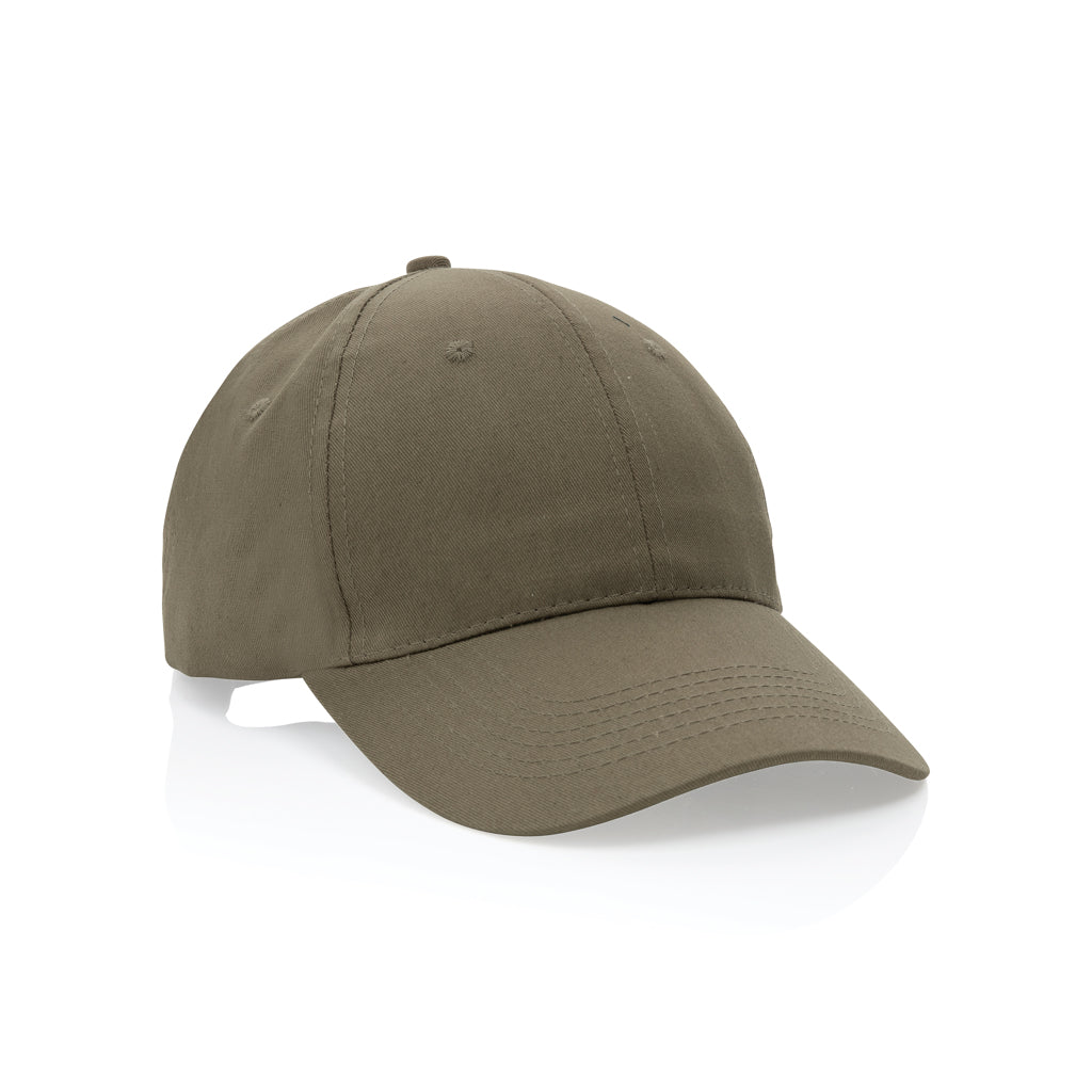 Impact 6 panel 190gr Recycled cotton cap with AWARE™ tracer - green, Recycled cotton