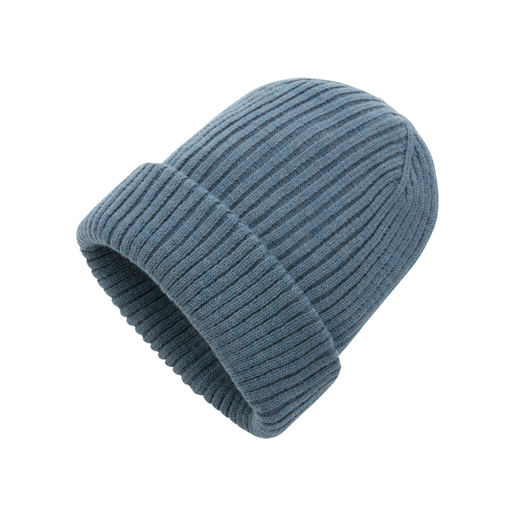 Impact AWARE™ Polylana® double knitted beanie - Sage blue, Acrylic