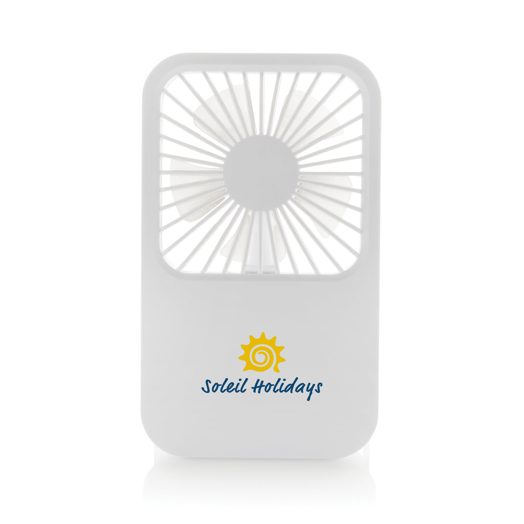 Aervina RCS recycled plastic re-chargeable desk fan