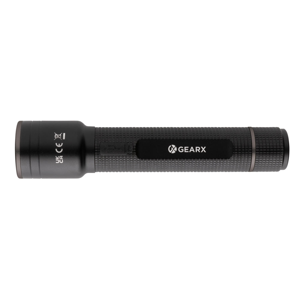 Gear X RCS recycled aluminium USB-rechargeable torch large