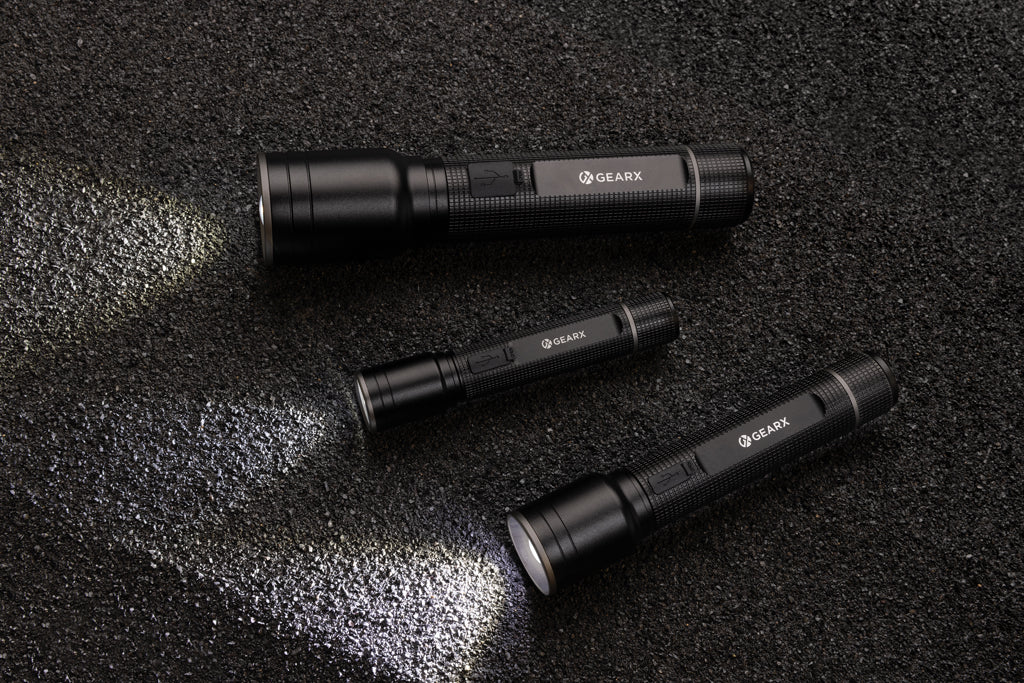 RCS recycled aluminium USB-rechargeable heavy duty torch