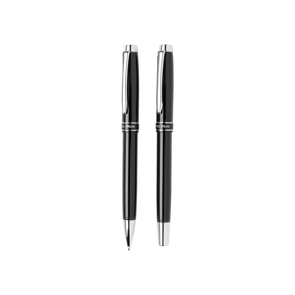 Heritage pen set - black, Brass,Steel