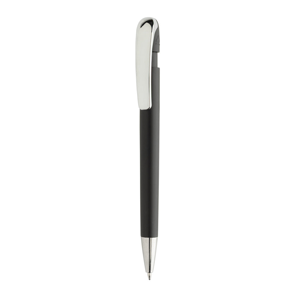 Glide GRS certified R-ABS Metal Clip Pen - black, Recycled ABS,Metal