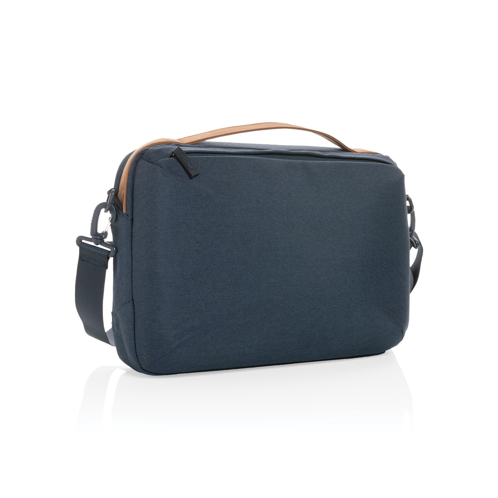 Impact AWARE™ 300D two tone deluxe 15.6' laptop bag - navy, rPET,rPET
