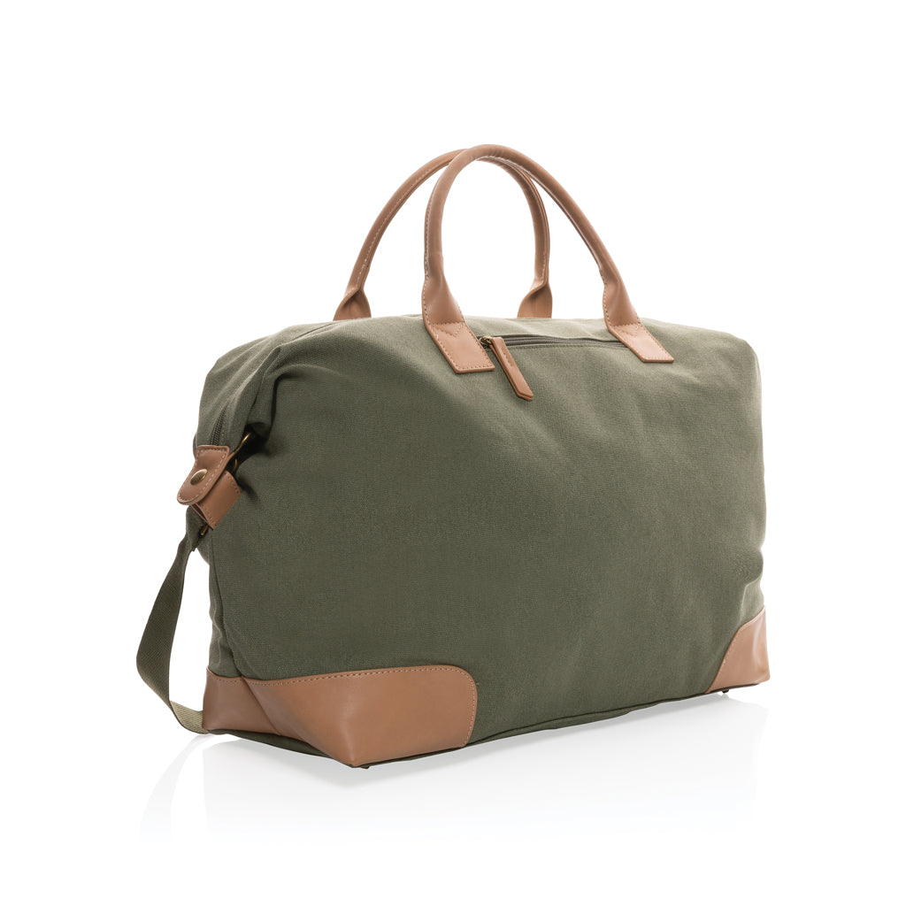 Impact AWARE™ 16 oz. rcanvas large weekend bag - green, Recycled cotton,Polyurethane