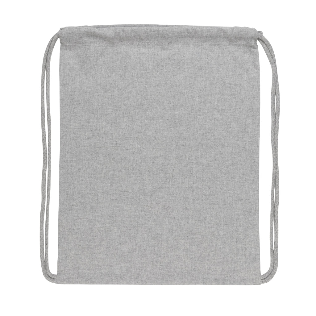 Impact AWARE™ recycled cotton drawstring backpack 145g