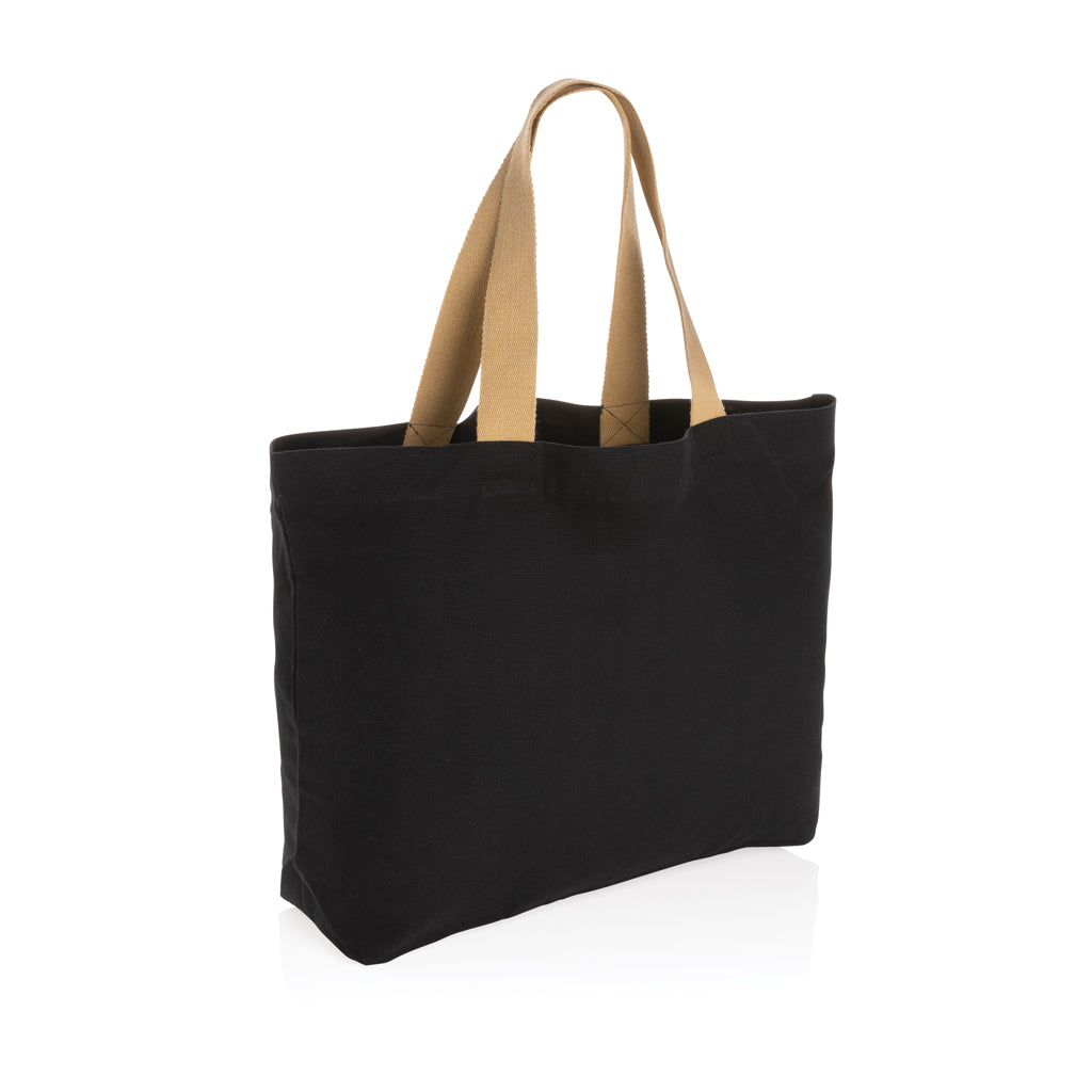 Impact Aware™ 240 gsm rcanvas large tote undyed - black, Recycled Canvas