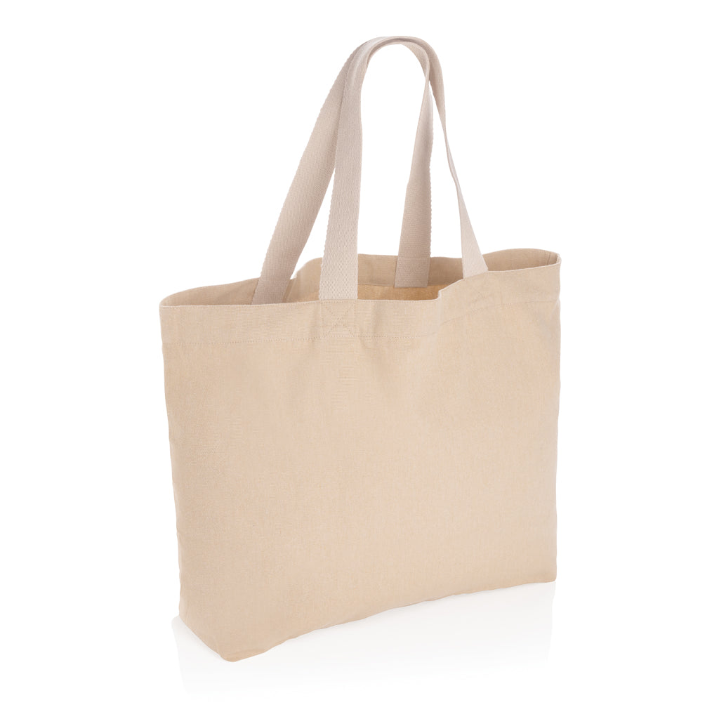 Impact Aware™ 240 gsm rcanvas large tote undyed - brown, Recycled Canvas