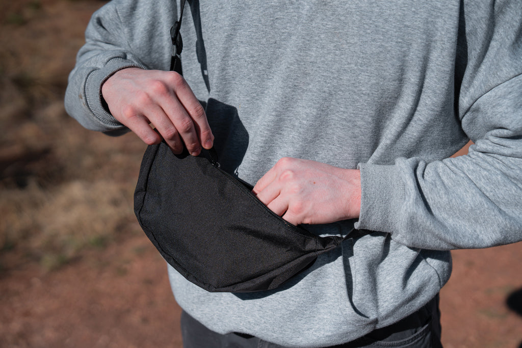 Crescent AWARE™ RPET half moon sling bag