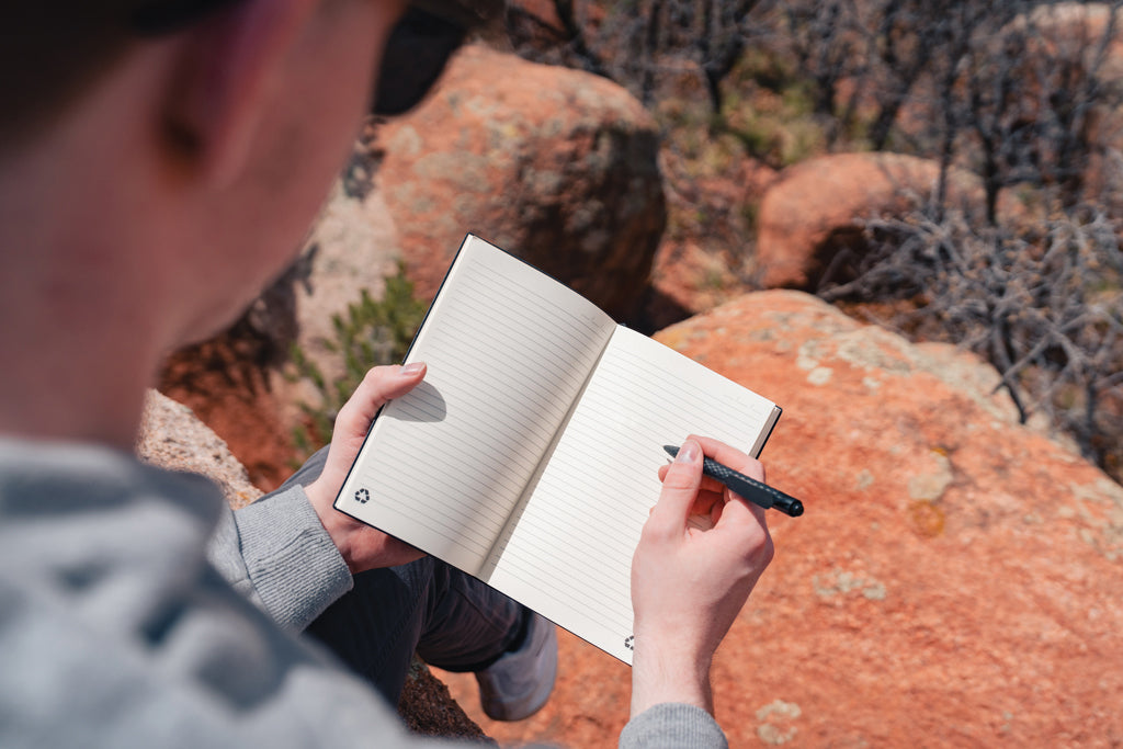 A5 GRS recycled leather notebook