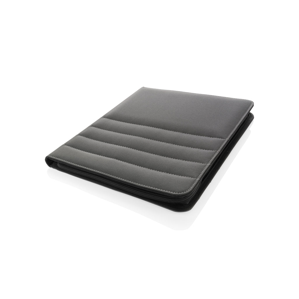 Impact AWARE™ RPET A4 portfolio with zipper - anthracite, rPET,Paper