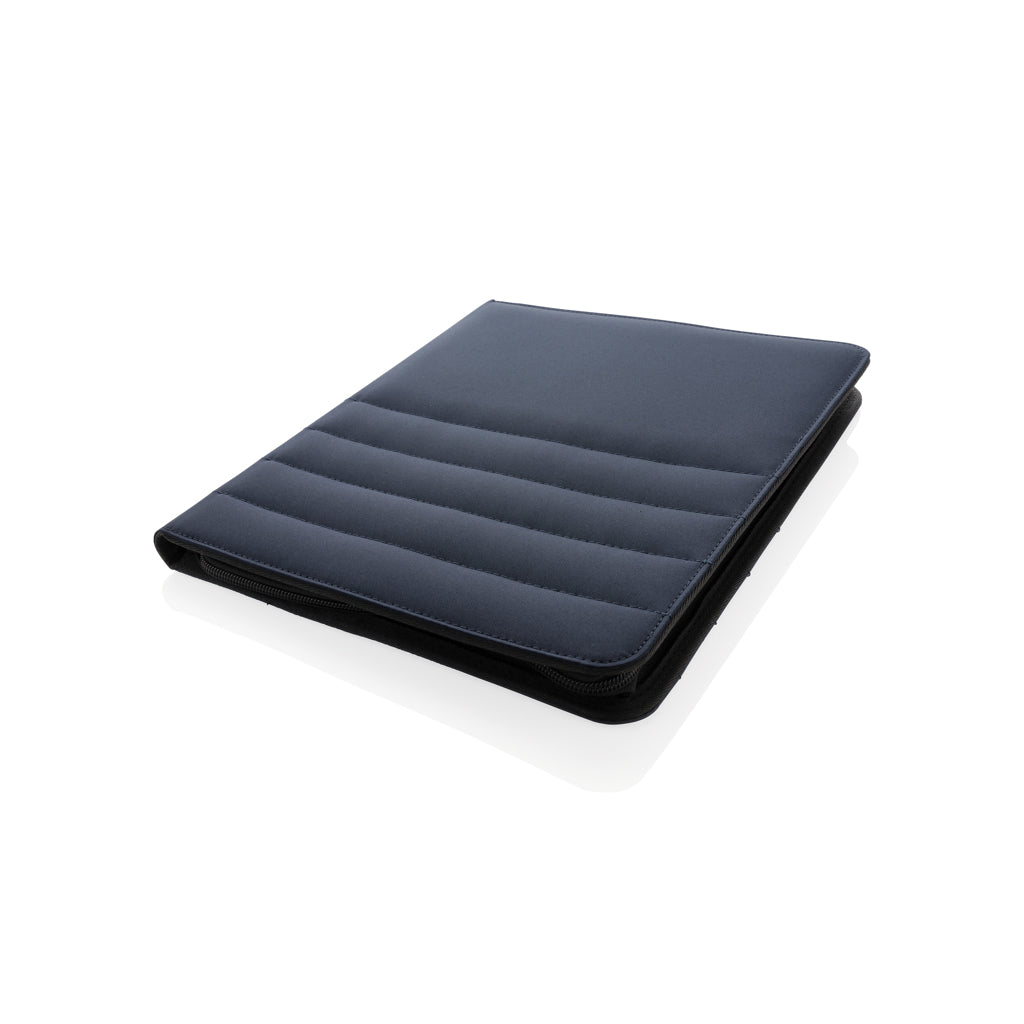 Impact AWARE™ RPET A4 portfolio with zipper - navy, rPET,Paper