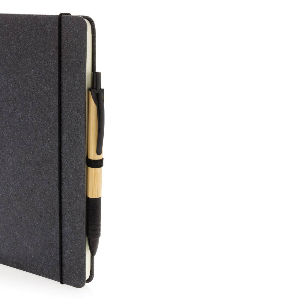 GRS Recycled leather hardcover notebook A5