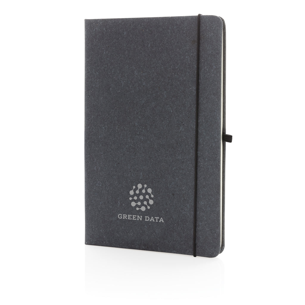 GRS Recycled leather hardcover notebook A5