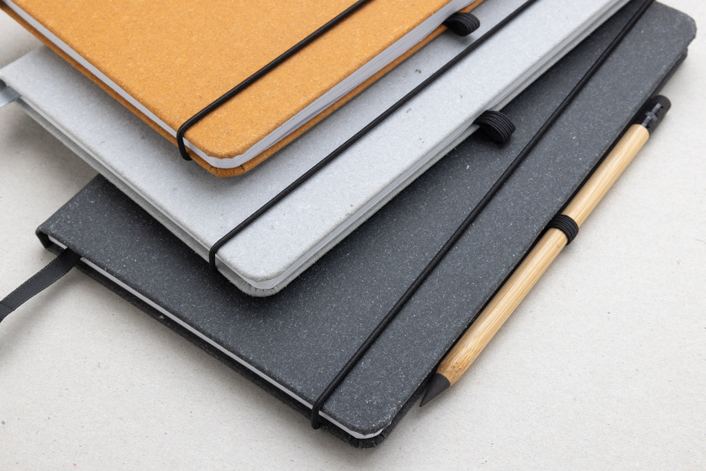GRS Recycled leather hardcover notebook A5