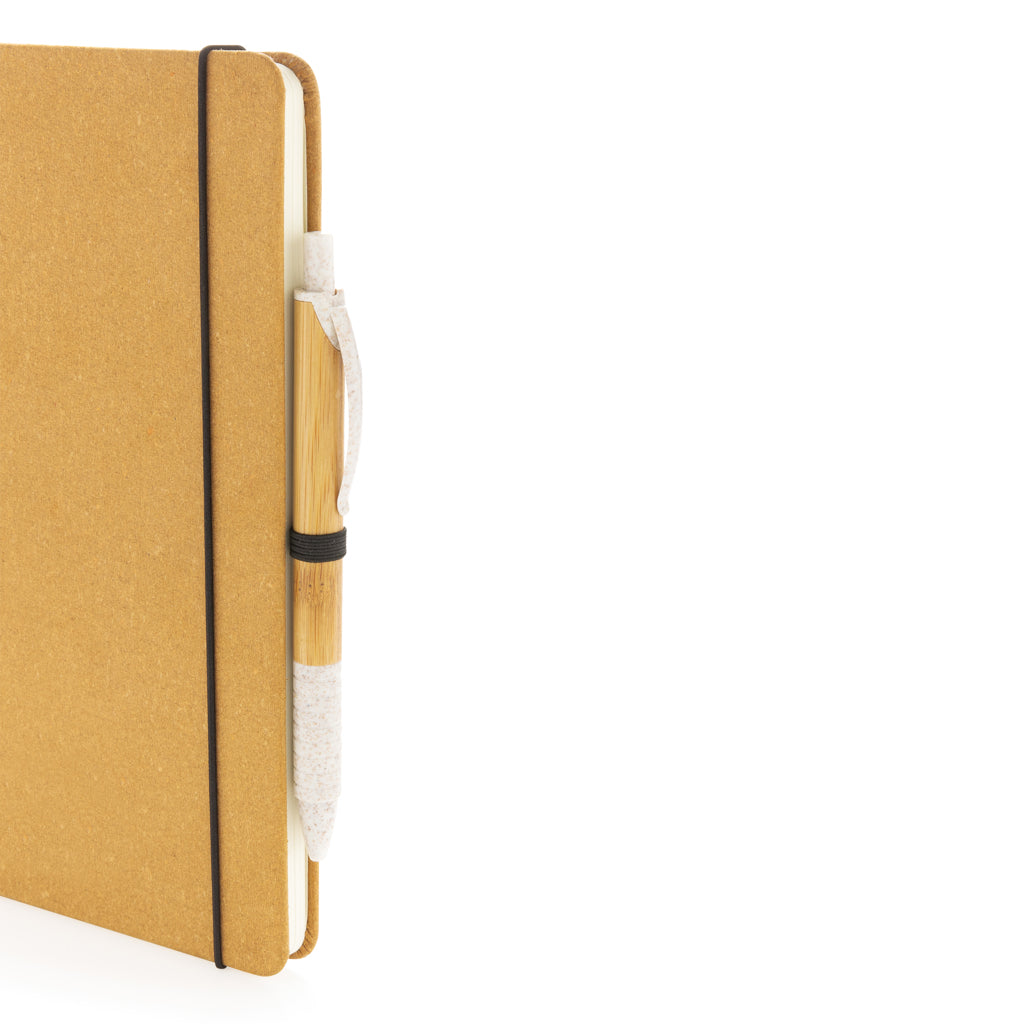 GRS Recycled leather hardcover notebook A5