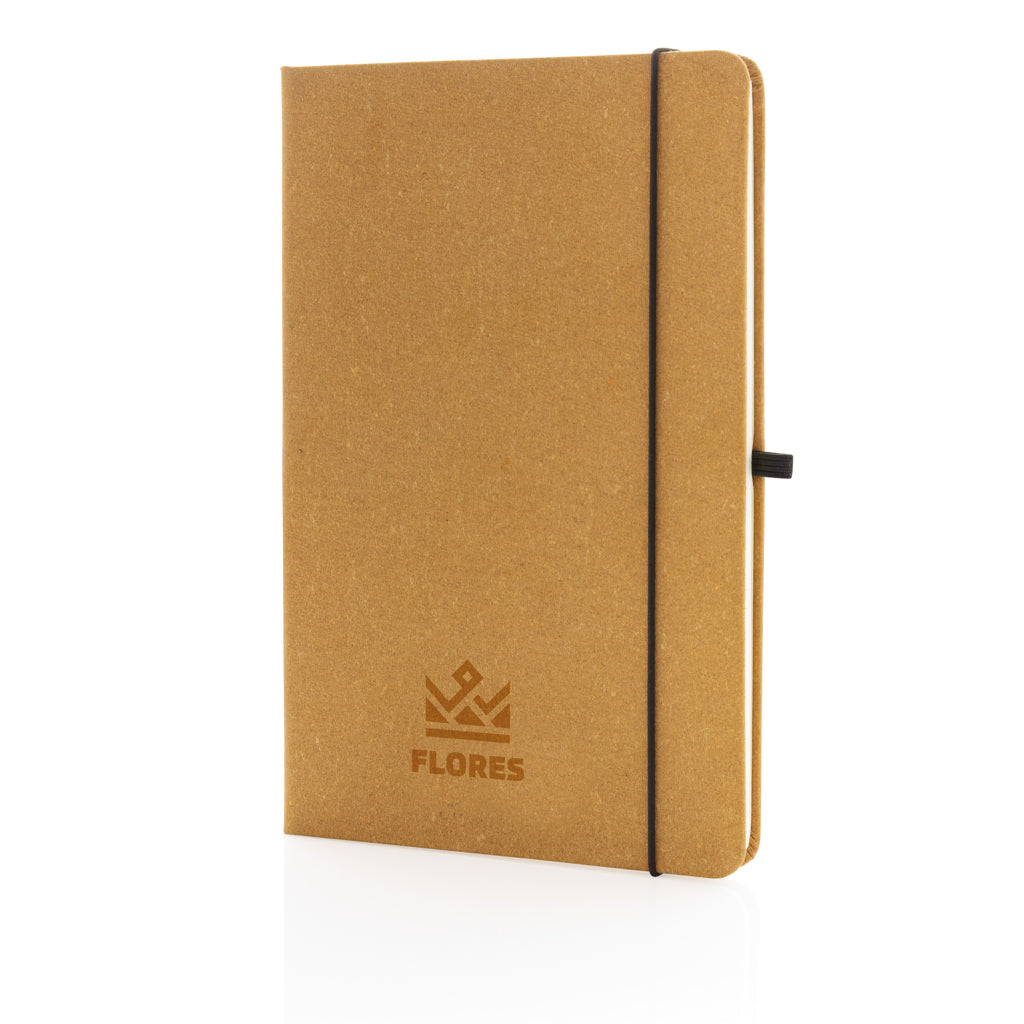 GRS Recycled leather hardcover notebook A5