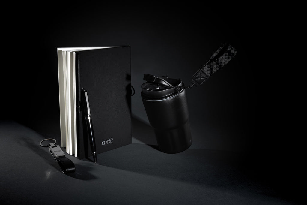 Swiss Peak RCS certified deluxe business gift set w/ tumbler