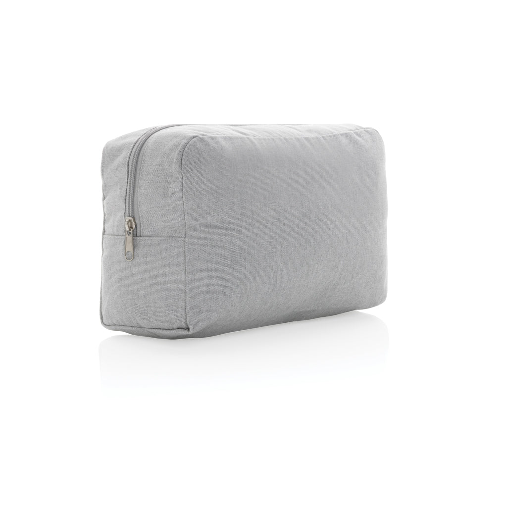 Impact Aware™ 285 gsm rcanvas toiletry bag undyed - grey, Recycled Canvas