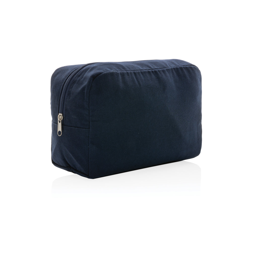 Impact Aware™ 285 gsm rcanvas toiletry bag undyed - navy, Recycled Canvas
