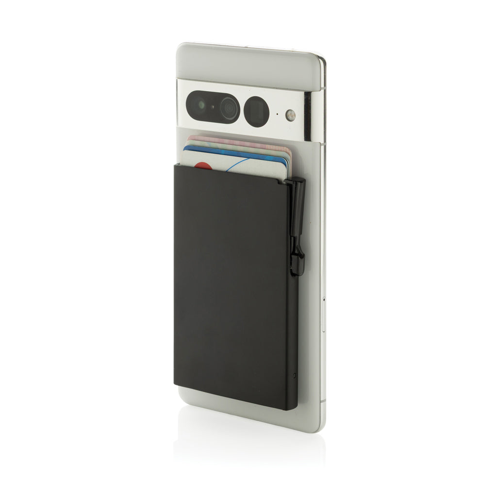 Standard aluminium RFID magnetic phone cardholder