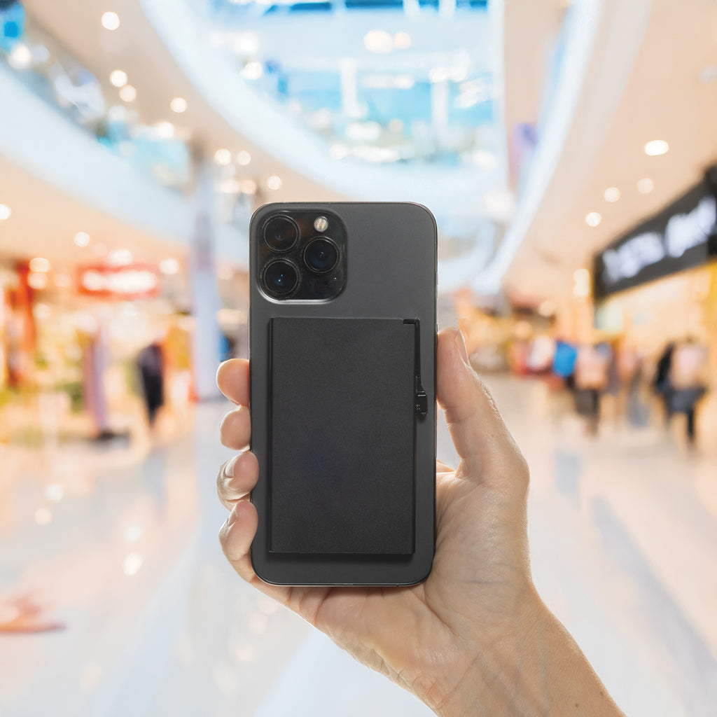 Standard aluminium RFID magnetic phone cardholder