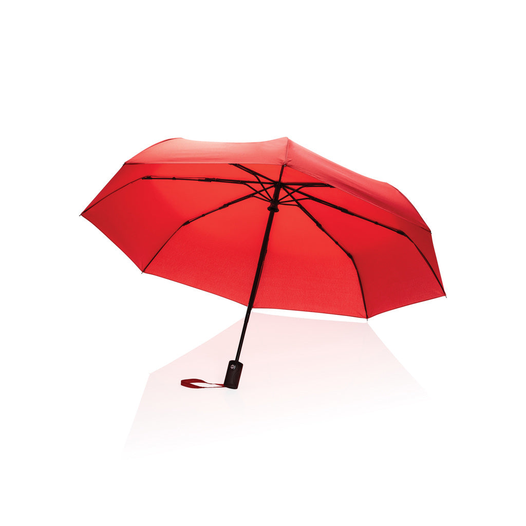 21' Impact AWARE™ RPET 190T auto open/close umbrella - red, rPET,Metal