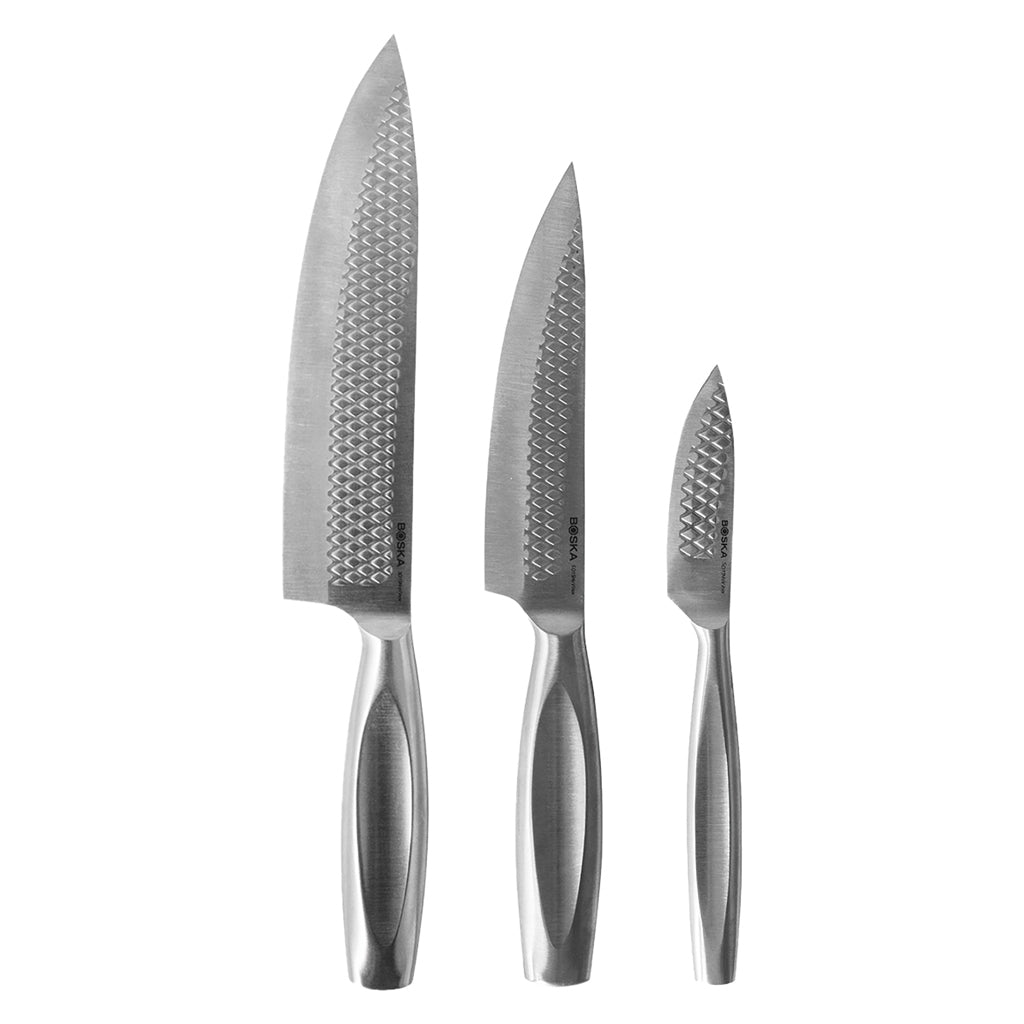 BOSKA Kitchen Knives Monaco+, set of 3 - steel, Stainless steel