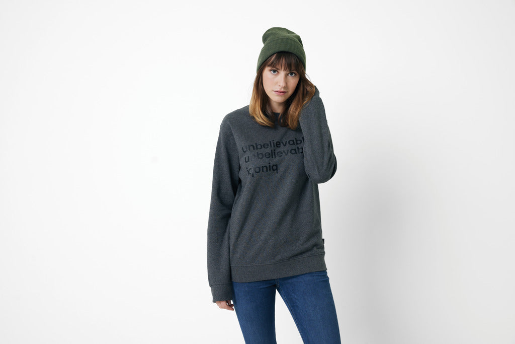 IQONIQ Denali recycled cotton crew neck undyed