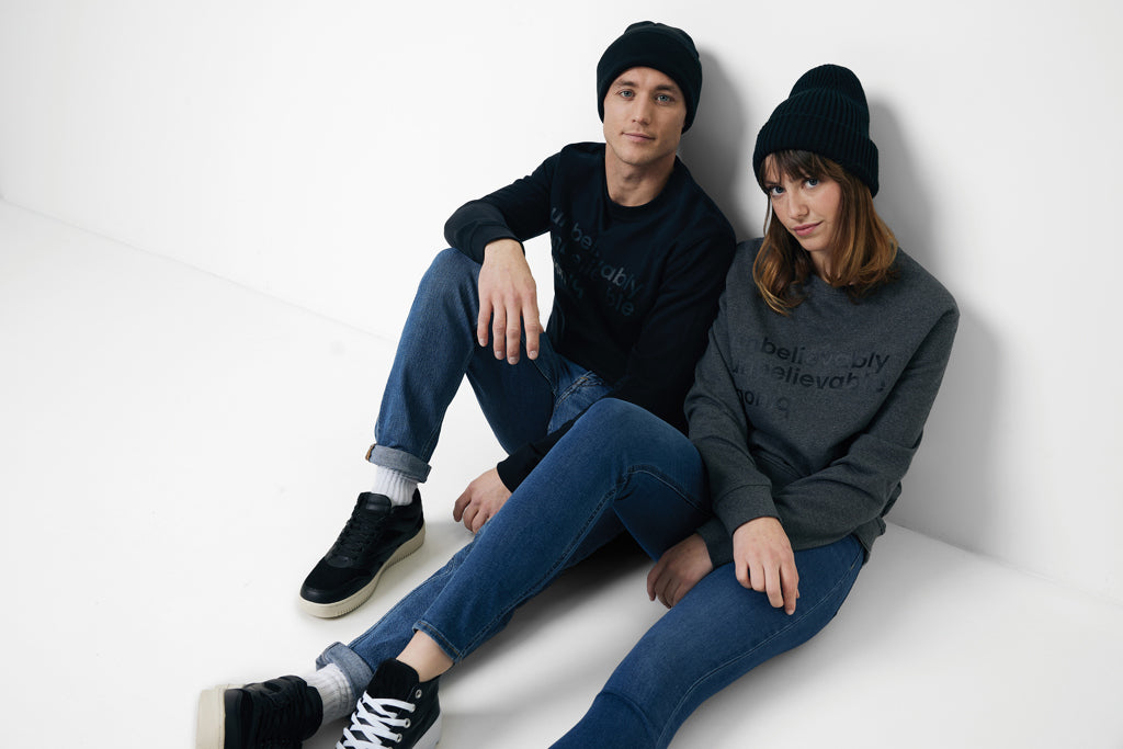 IQONIQ Denali recycled cotton crew neck undyed