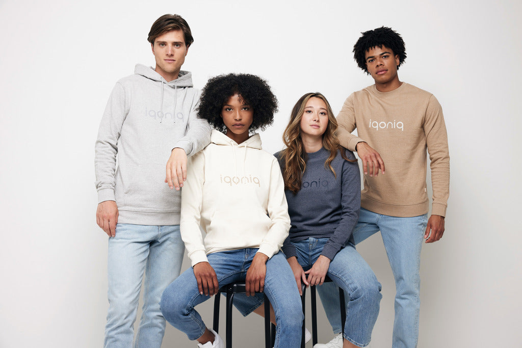 IQONIQ Denali recycled cotton crew neck undyed