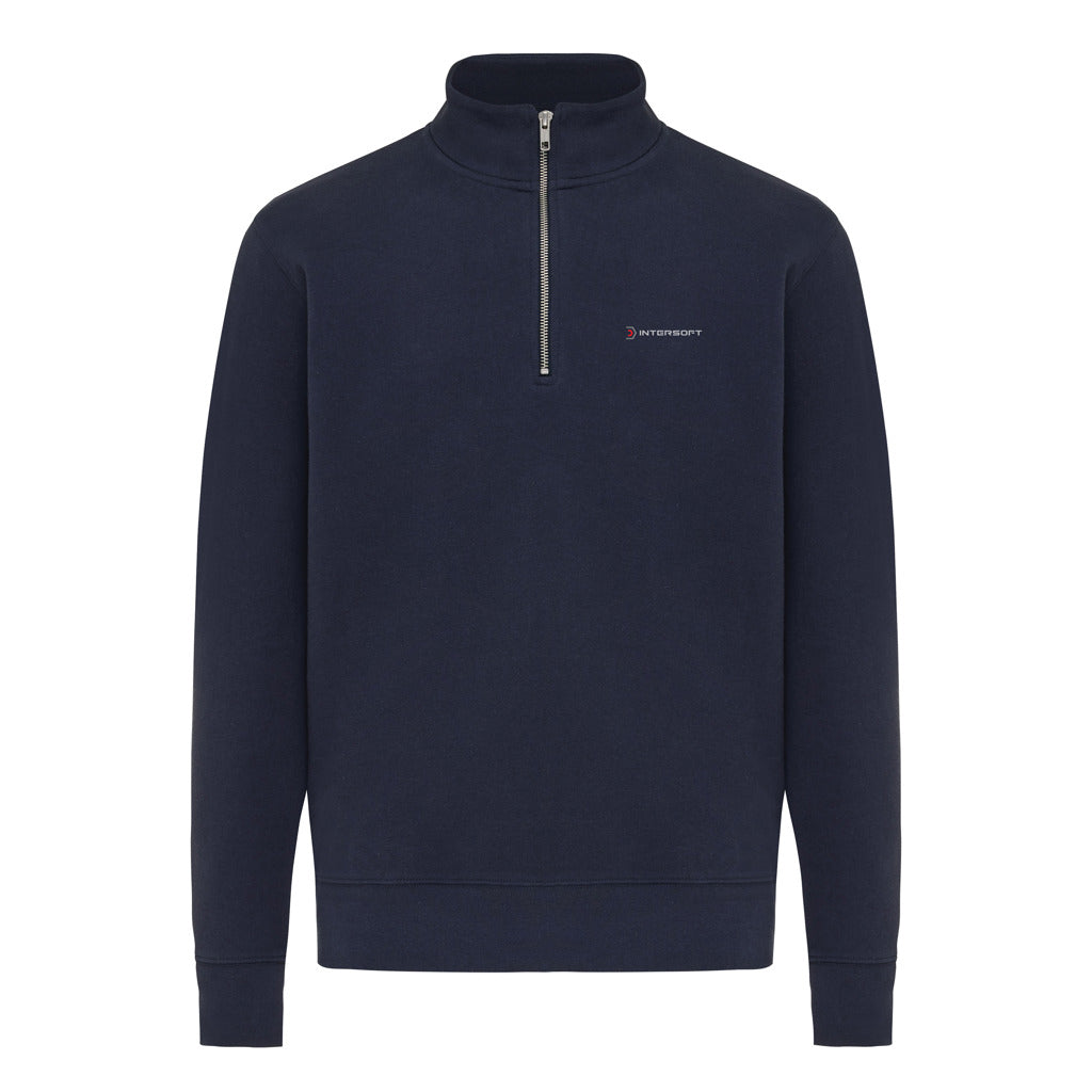 IQONIQ Elgon recycled cotton quarter zip sweater